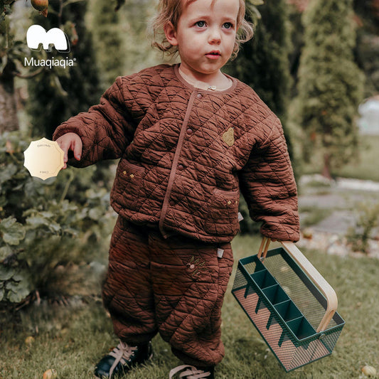 キルトパンツ 刺繍 ジョガーパンツ アウター【mh0011638】