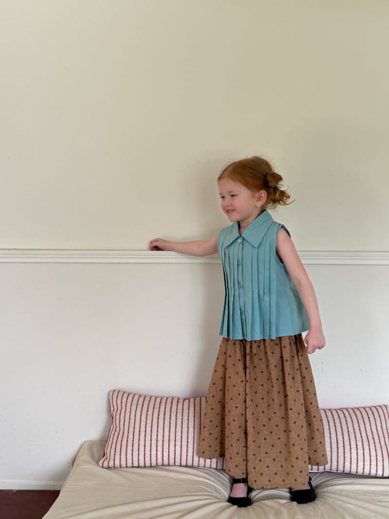Textured Cotton Linen Culottes ドット シンプル ロングガウチョパンツ【mh0012822】 Chengle ロングパンツ・スウェットパンツ