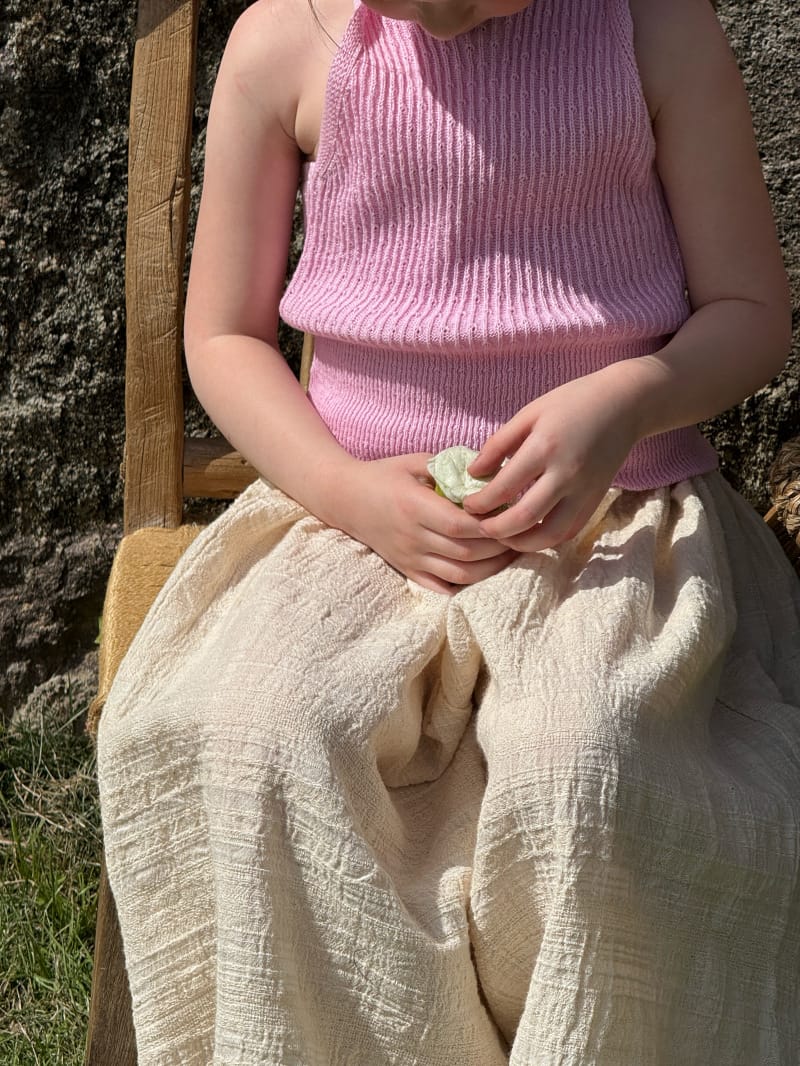 Textured Cotton Linen Culottes ドット シンプル ロングガウチョパンツ【mh0012822】 Chengle ロングパンツ・スウェットパンツ