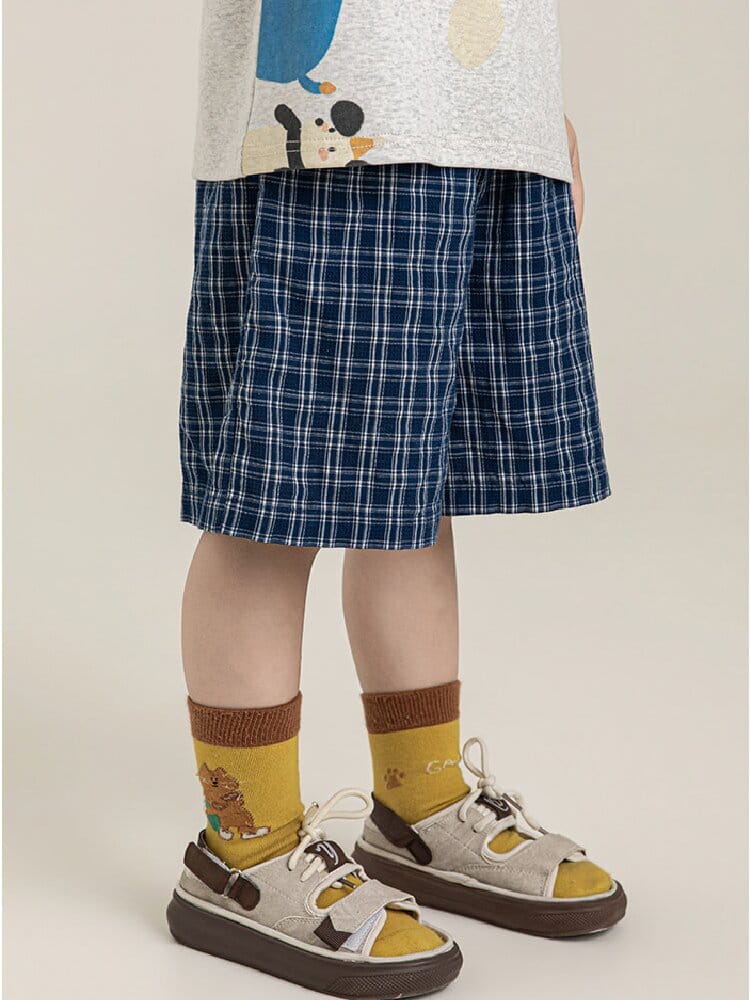 Textured Cotton Shorts ストライプ チェック ショートパンツ【mh0012728】 YoehYaul ハーフパンツ・ショートパンツ