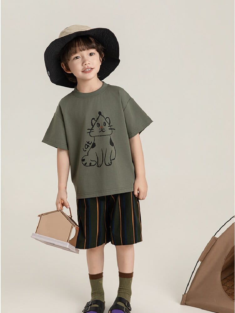Textured Cotton Shorts ストライプ チェック ショートパンツ【mh0012728】 YoehYaul ハーフパンツ・ショートパンツ
