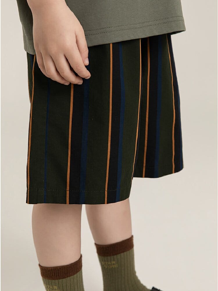 Textured Cotton Shorts ストライプ チェック ショートパンツ【mh0012728】 YoehYaul ハーフパンツ・ショートパンツ