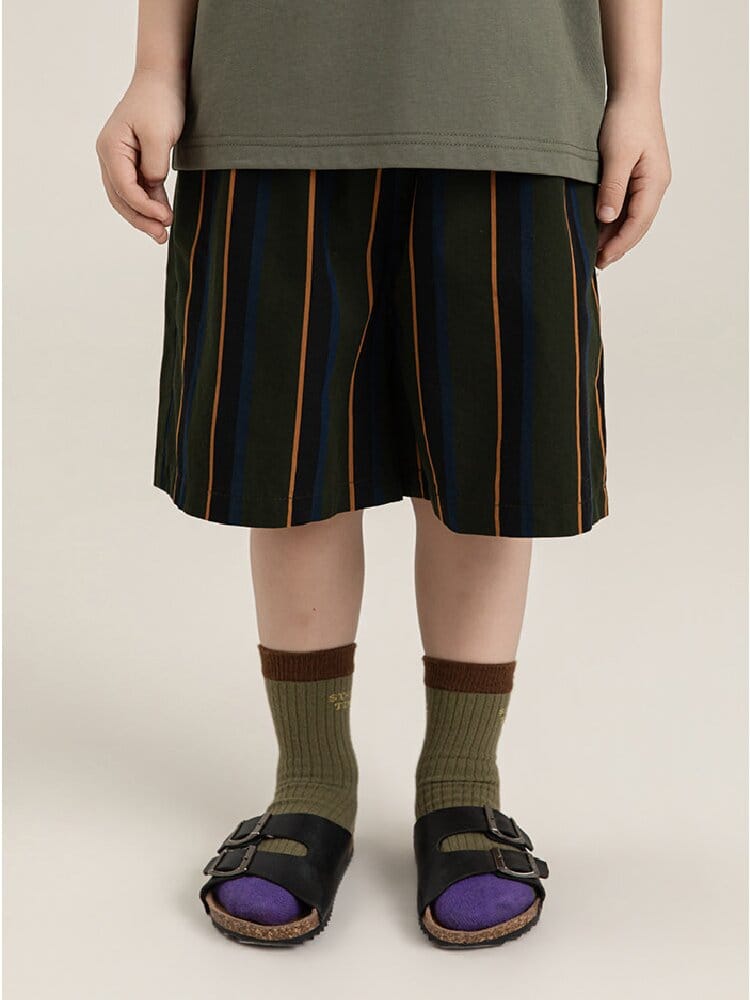 Textured Cotton Shorts ストライプ チェック ショートパンツ【mh0012728】 YoehYaul ハーフパンツ・ショートパンツ
