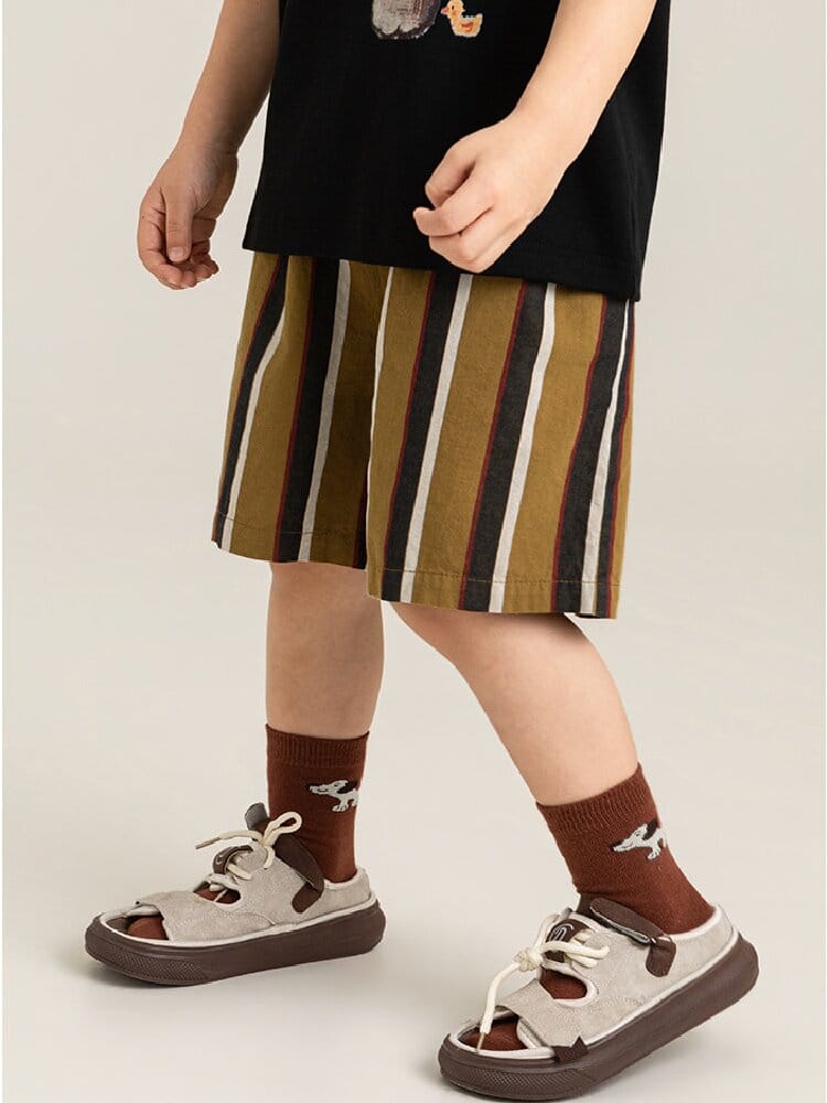 Textured Cotton Shorts ストライプ チェック ショートパンツ【mh0012728】 YoehYaul ハーフパンツ・ショートパンツ