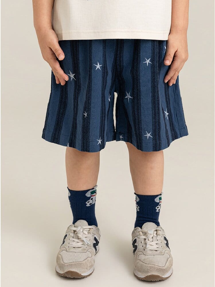 Textured Cotton Shorts ストライプ チェック ショートパンツ【mh0012728】 YoehYaul ハーフパンツ・ショートパンツ