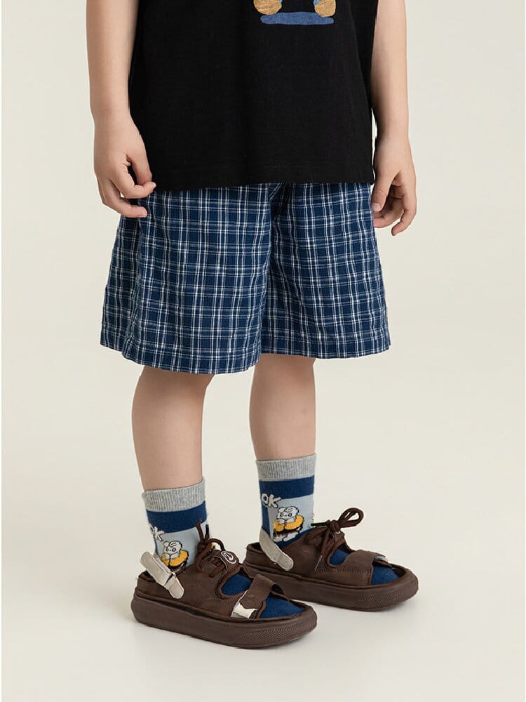Textured Cotton Shorts ストライプ チェック ショートパンツ【mh0012728】 YoehYaul ハーフパンツ・ショートパンツ