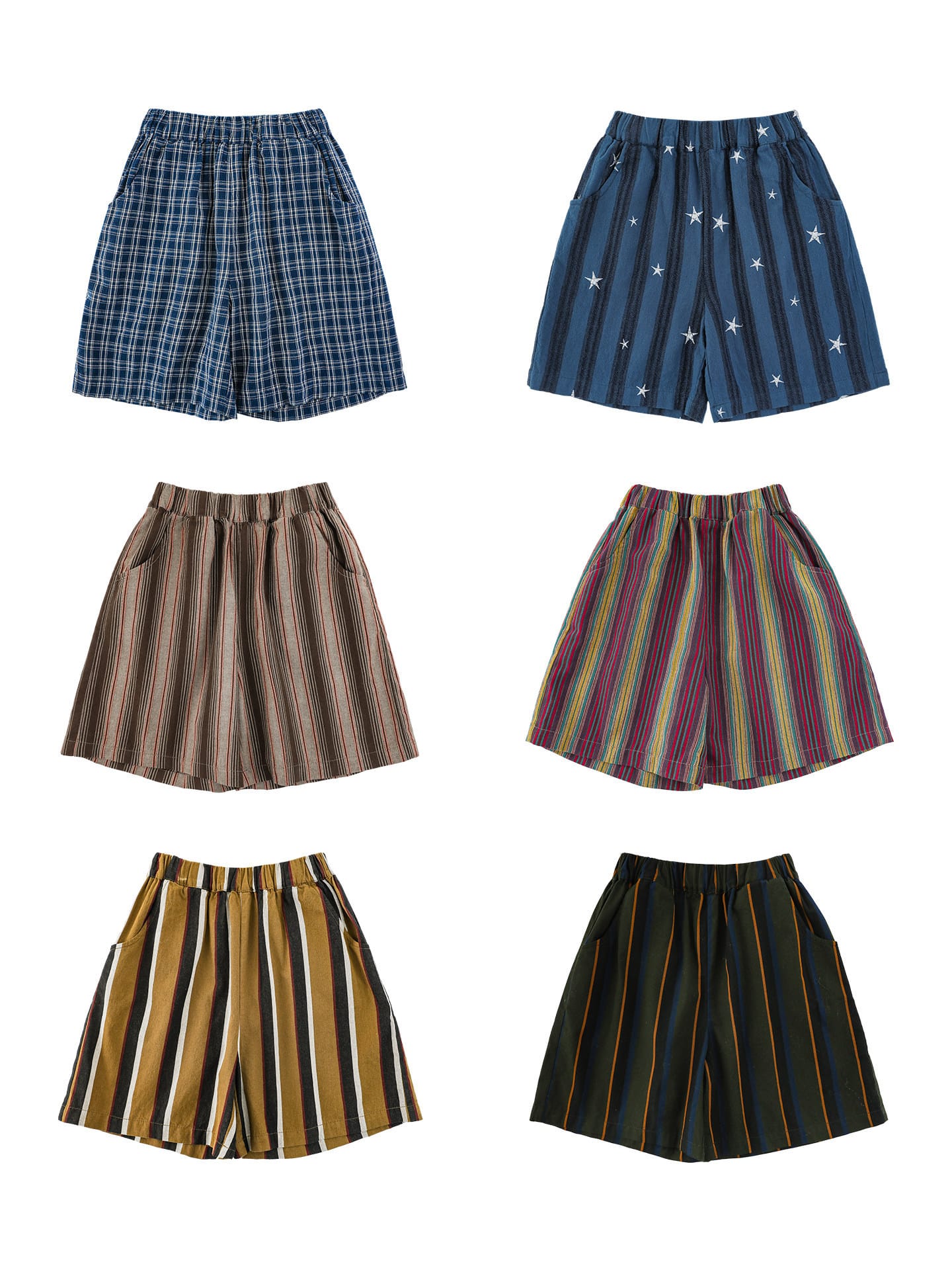 Textured Cotton Shorts ストライプ チェック ショートパンツ【mh0012728】 YoehYaul ハーフパンツ・ショートパンツ