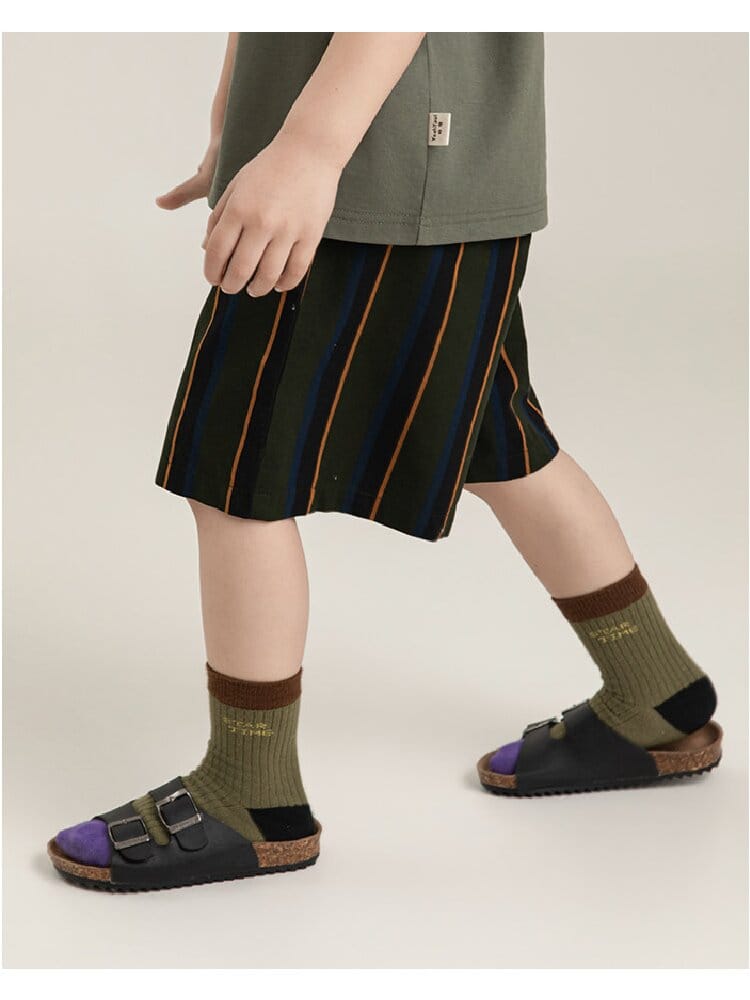 Textured Cotton Shorts ストライプ チェック ショートパンツ【mh0012728】 YoehYaul ハーフパンツ・ショートパンツ