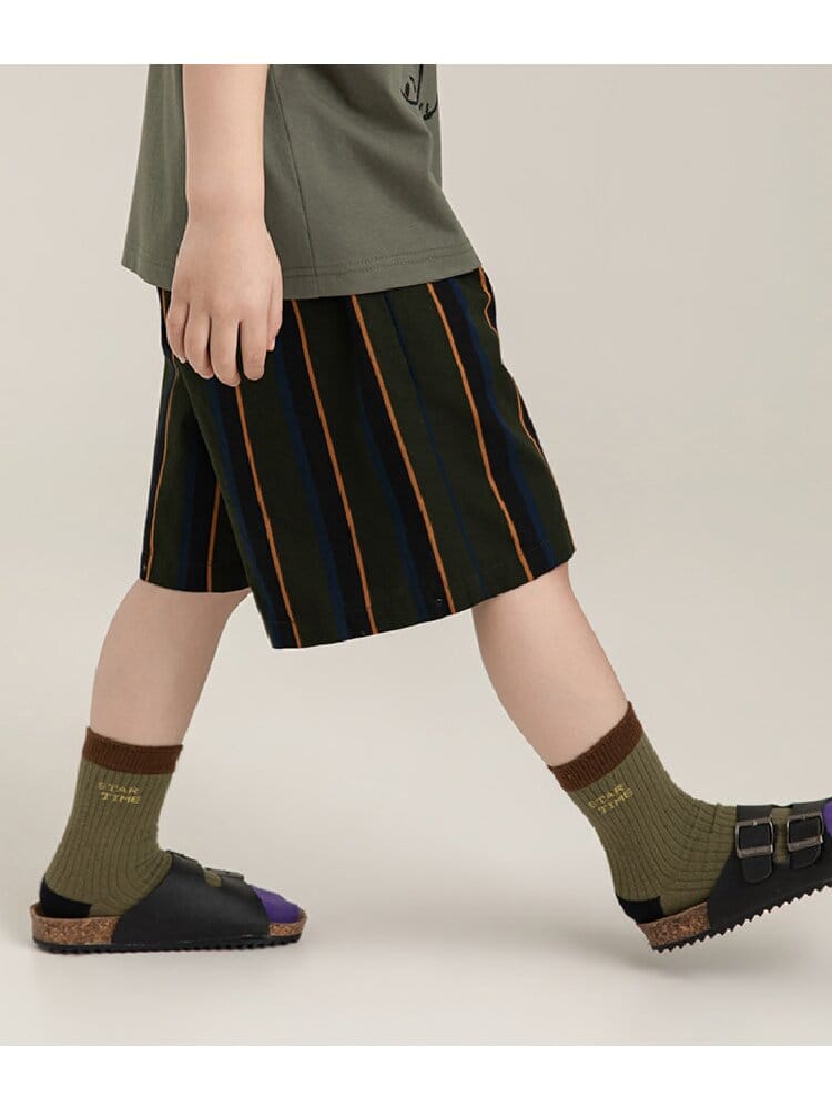 Textured Cotton Shorts ストライプ チェック ショートパンツ【mh0012728】 YoehYaul ハーフパンツ・ショートパンツ