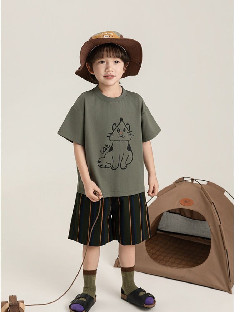 Textured Cotton Shorts ストライプ チェック ショートパンツ【mh0012728】 YoehYaul ハーフパンツ・ショートパンツ