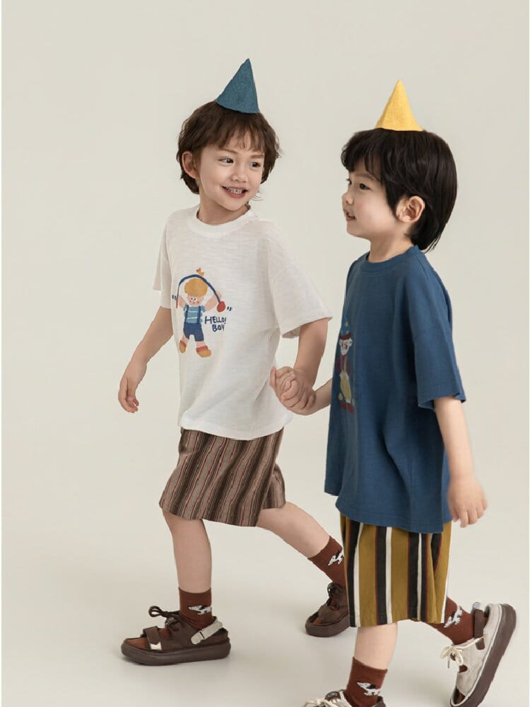 Textured Cotton Shorts ストライプ チェック ショートパンツ【mh0012728】 YoehYaul ハーフパンツ・ショートパンツ