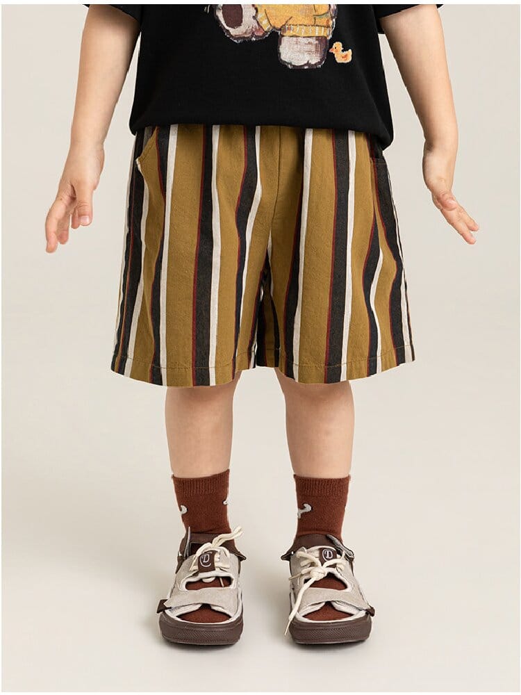 Textured Cotton Shorts ストライプ チェック ショートパンツ【mh0012728】 YoehYaul ハーフパンツ・ショートパンツ
