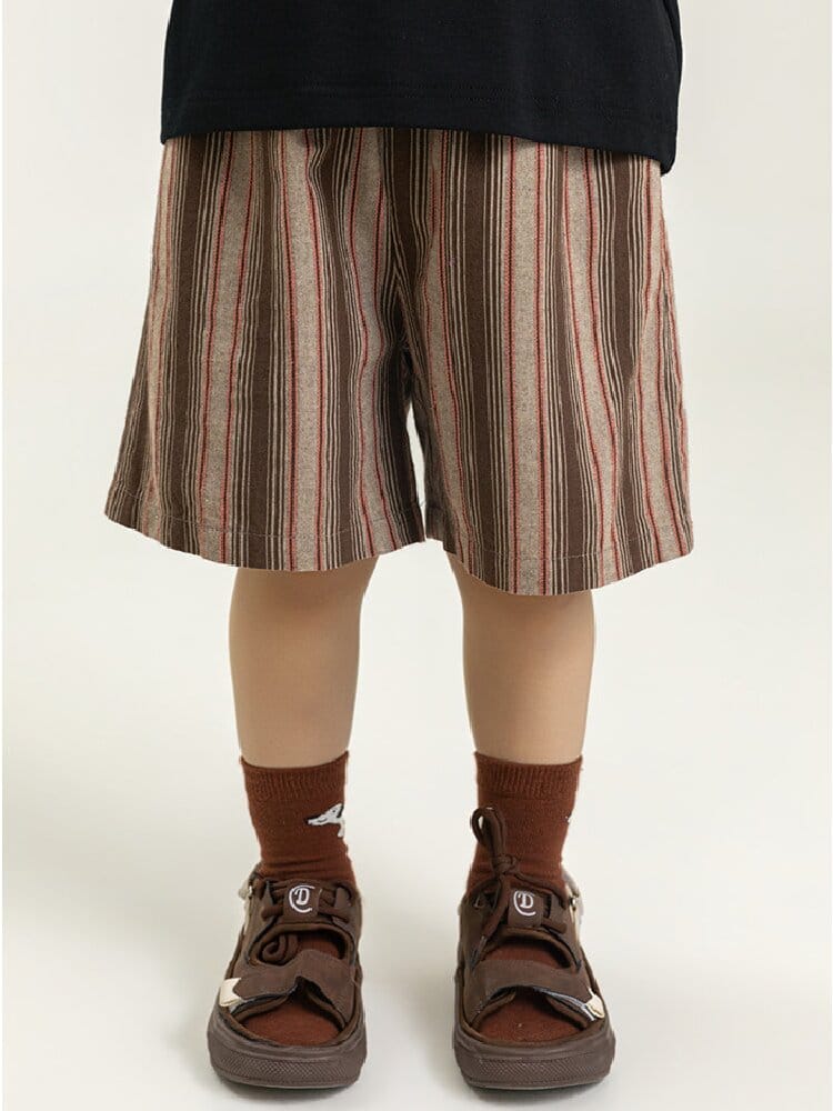 Textured Cotton Shorts ストライプ チェック ショートパンツ【mh0012728】 YoehYaul ハーフパンツ・ショートパンツ