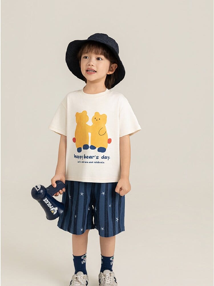 Textured Cotton Shorts ストライプ チェック ショートパンツ【mh0012728】 YoehYaul ハーフパンツ・ショートパンツ