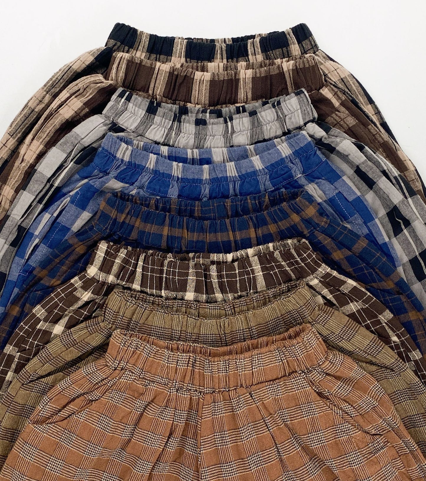 Textured Loose Fit Short Pants ブロックチェック ハーフパンツ【mh0012841】 Gikv king ハーフパンツ・ショートパンツ