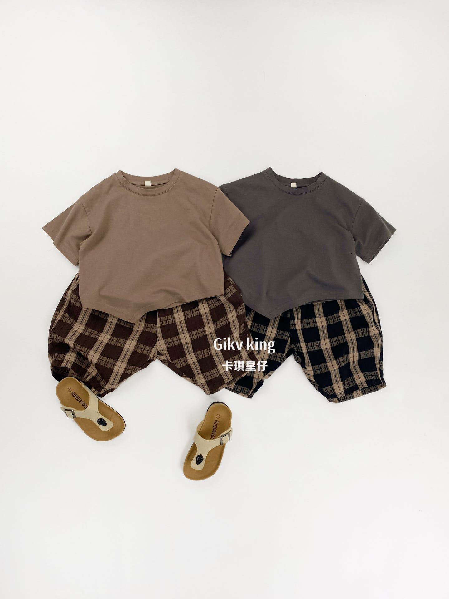 Textured Loose Fit Short Pants ブロックチェック ハーフパンツ【mh0012841】 Gikv king ハーフパンツ・ショートパンツ