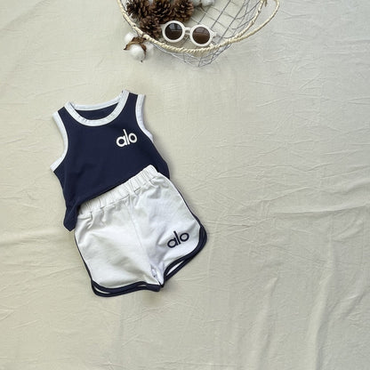 Thin Summer Casual Vest Shorts Set カジュアル セットアップ タンク ショートパンツ【mh0012298】 yi nian ni