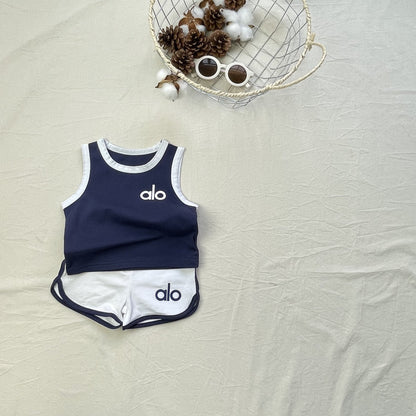 Thin Summer Casual Vest Shorts Set カジュアル セットアップ タンク ショートパンツ【mh0012298】 yi nian ni