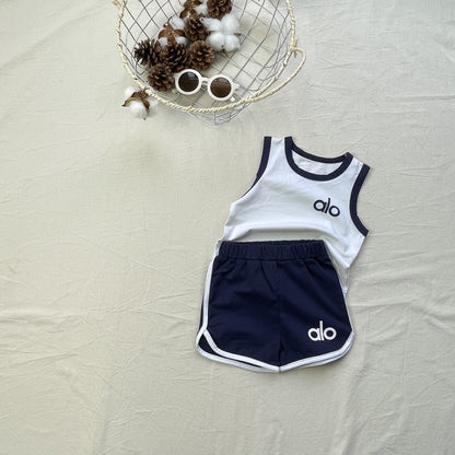 Thin Summer Casual Vest Shorts Set カジュアル セットアップ タンク ショートパンツ【mh0012298】 yi nian ni