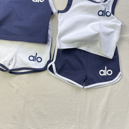 Thin Summer Casual Vest Shorts Set カジュアル セットアップ タンク ショートパンツ【mh0012298】 yi nian ni