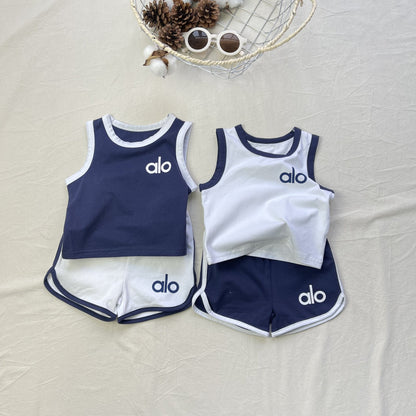 Thin Summer Casual Vest Shorts Set カジュアル セットアップ タンク ショートパンツ【mh0012298】 yi nian ni
