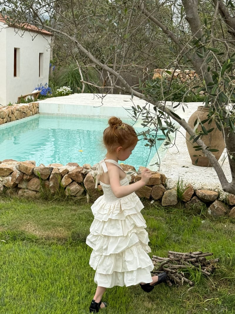 Tiered Halterneck Sun Dress フラワーモチーフ ノースリーブワンピース【mh0012823】 Chengle ノースリーブワンピース