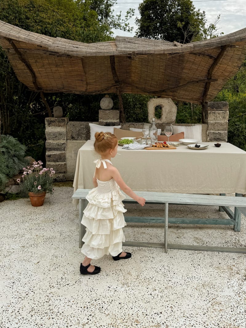 Tiered Halterneck Sun Dress フラワーモチーフ ノースリーブワンピース【mh0012823】 Chengle ノースリーブワンピース