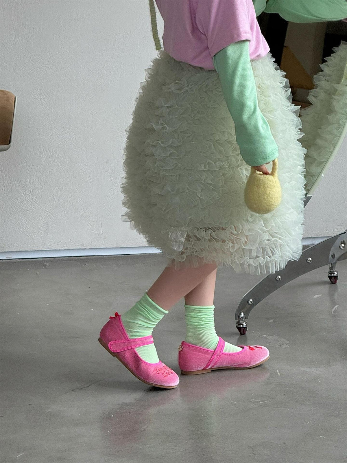 Tiered Mesh Tutu Skirt チュチュ 膝丈スカート【mh0012871】 Jianzidan スカート
