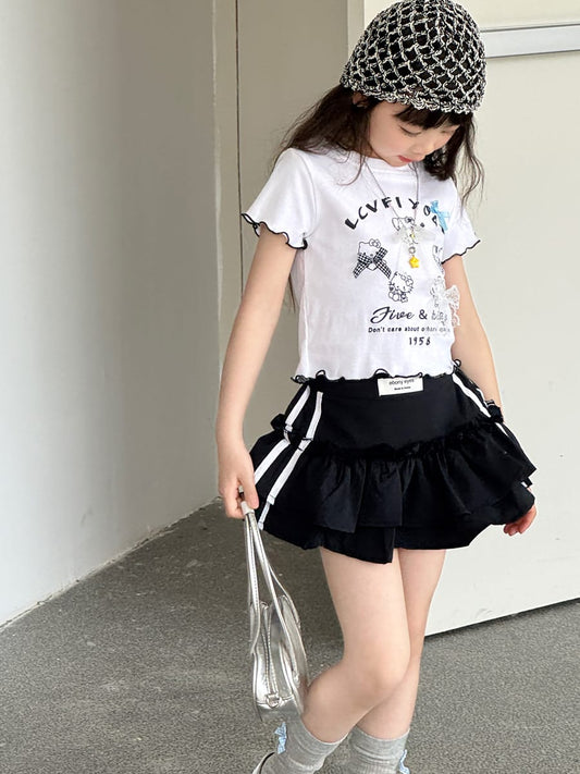 Tiered Sporty Skirt ティアード ミニスカート【mh0013072】 mamahalo kids スカート