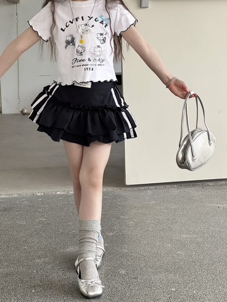 Tiered Sporty Skirt ティアード ミニスカート【mh0013072】 mamahalo kids スカート