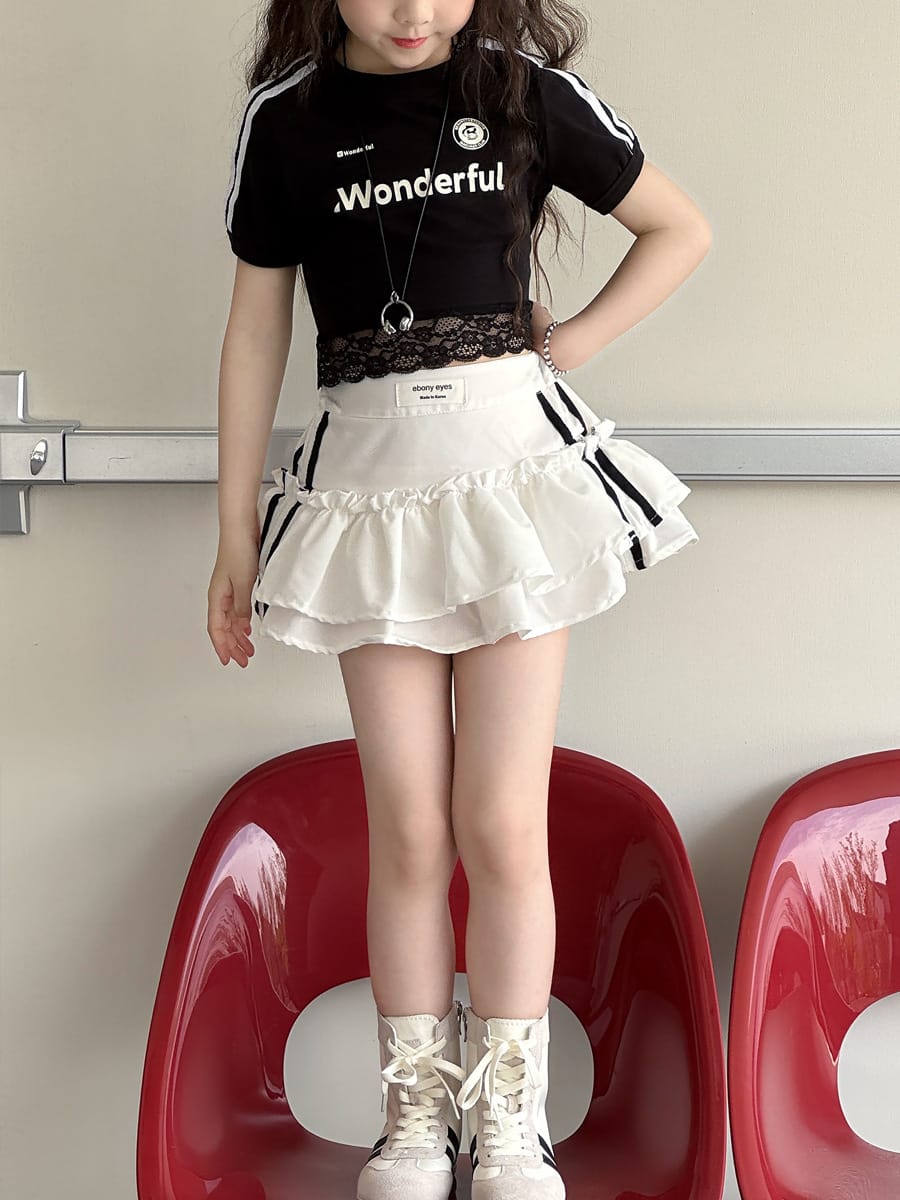 Tiered Sporty Skirt ティアード ミニスカート【mh0013072】 mamahalo kids スカート