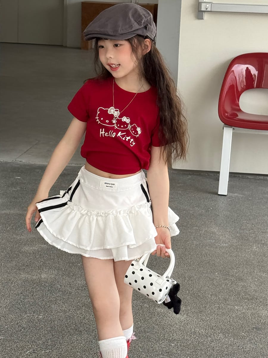 Tiered Sporty Skirt ティアード ミニスカート【mh0013072】 mamahalo kids スカート