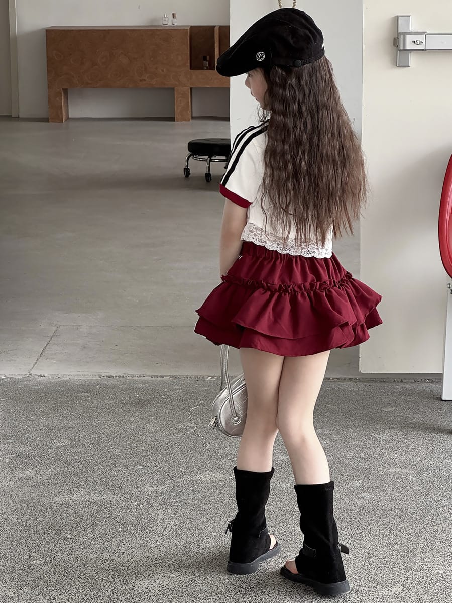 Tiered Sporty Skirt ティアード ミニスカート【mh0013072】 mamahalo kids スカート