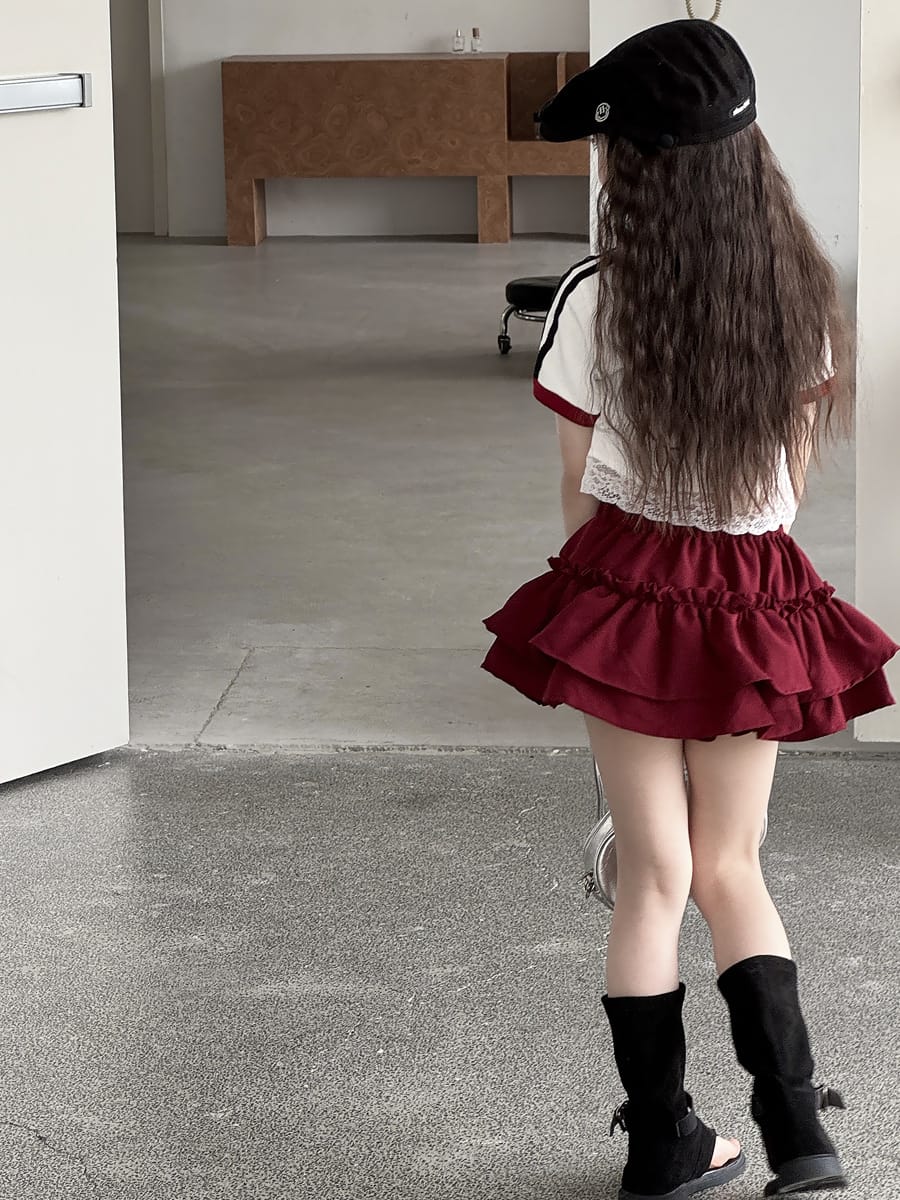 Tiered Sporty Skirt ティアード ミニスカート【mh0013072】 mamahalo kids スカート