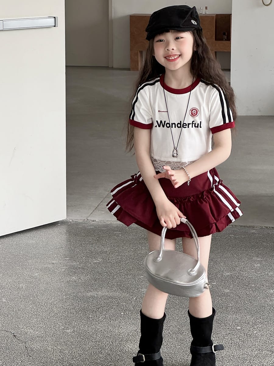Tiered Sporty Skirt ティアード ミニスカート【mh0013072】 mamahalo kids スカート
