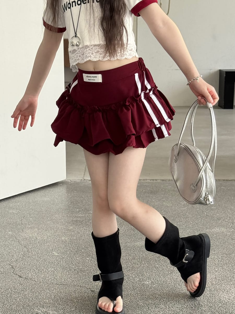 Tiered Sporty Skirt ティアード ミニスカート【mh0013072】 mamahalo kids スカート