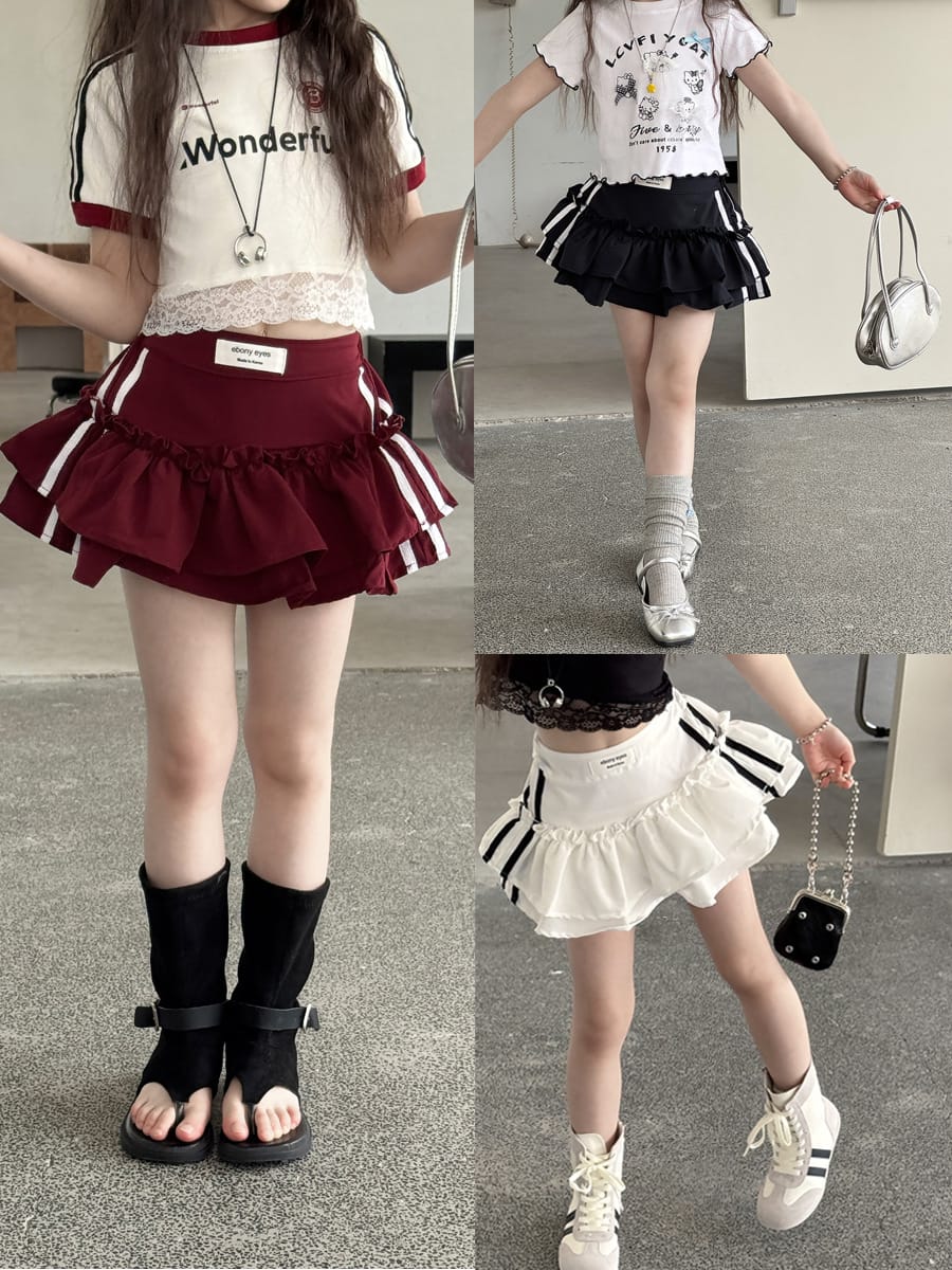 Tiered Sporty Skirt ティアード ミニスカート【mh0013072】 mamahalo kids スカート