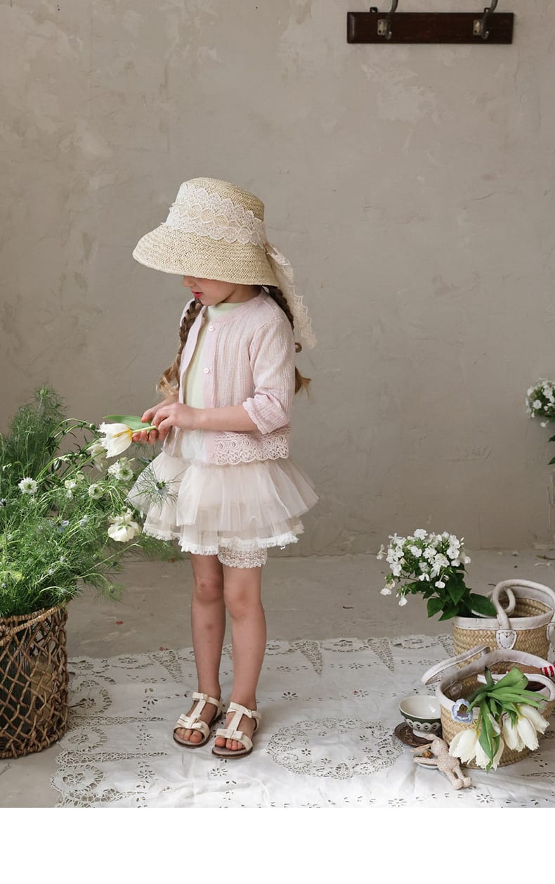 Tiered Tulle Skirt Pants チュール レーススカートパンツ【mh0012989】 Strawberry Coral スカート