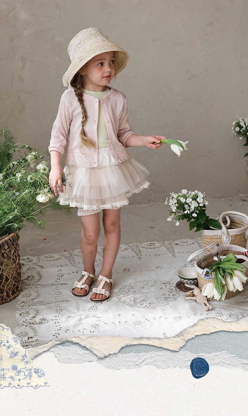 Tiered Tulle Skirt Pants チュール レーススカートパンツ【mh0012989】 Strawberry Coral スカート
