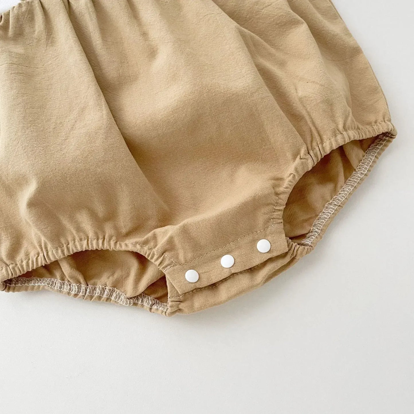 長袖ロンパース ベビーロンパース 蝶ネクタイサスペンダードッキング長袖ボディスーツ 2カラー【mh0007300】