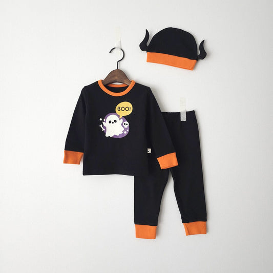 長袖セットアップ ハロウィンコスチューム おばけ長袖セットアップ 3点セット【mh0010555】