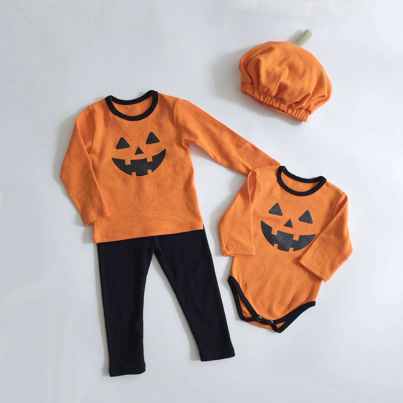 長袖セットアップ ハロウィンコスチューム🎃👻 パンプキン長袖セットアップ 3点セット【mh0010556】