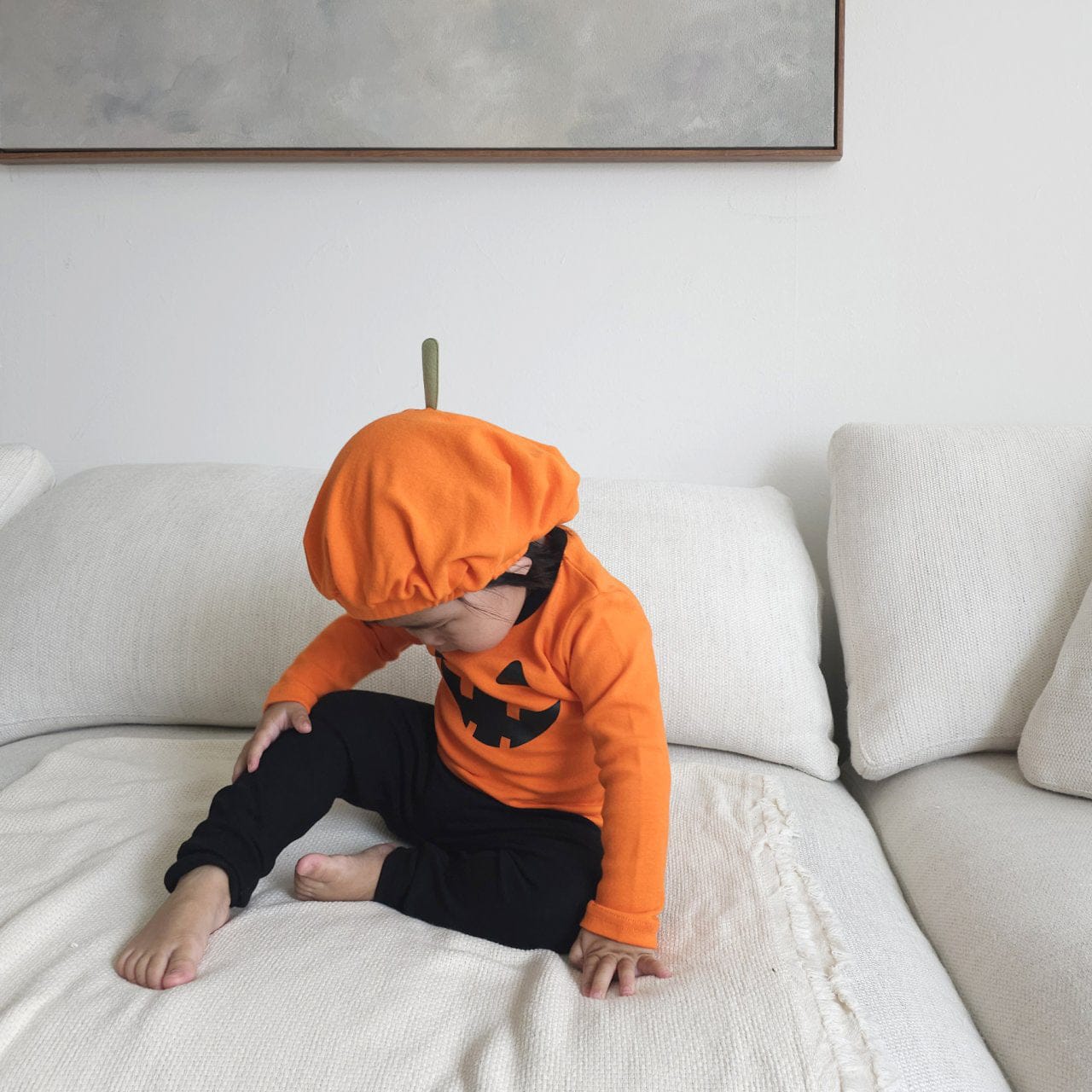 長袖セットアップ ハロウィンコスチューム🎃👻 パンプキン長袖セットアップ 3点セット【mh0010556】