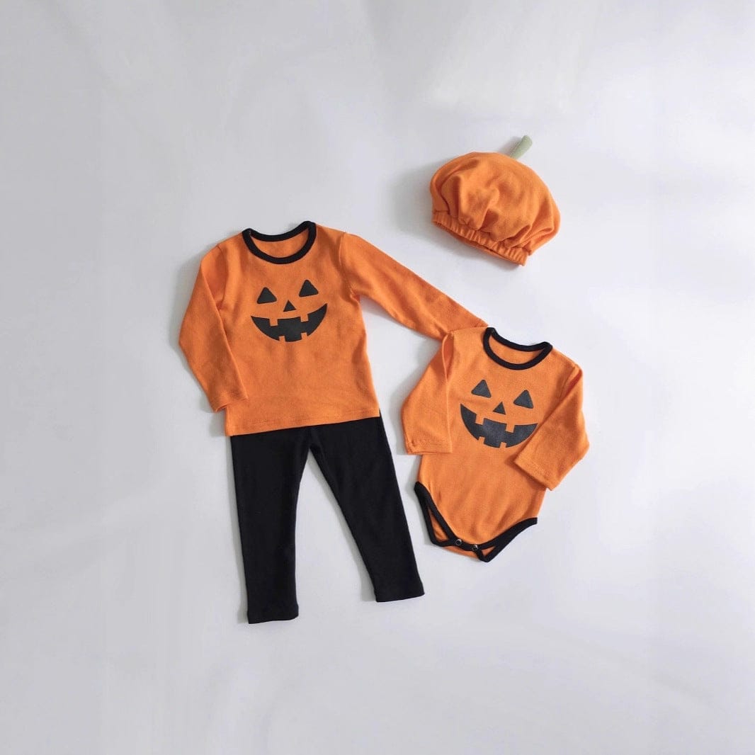 長袖セットアップ ハロウィンコスチューム🎃👻 パンプキン長袖セットアップ 3点セット【mh0010556】