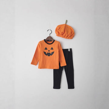 長袖セットアップ ハロウィンコスチューム🎃👻 パンプキン長袖セットアップ 3点セット【mh0010556】