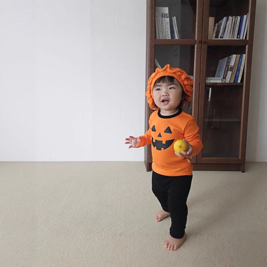 長袖セットアップ ハロウィンコスチューム🎃👻 パンプキン長袖セットアップ 3点セット【mh0010556】