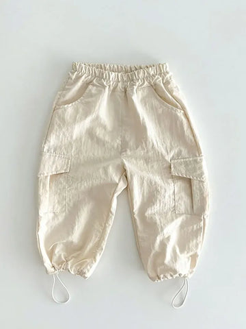 ロングパンツ・スウェットパンツ Beige / 80cm キッズパンツ ルーズカードパンツ ロングワークパンツ 4カラー【mh0004067】