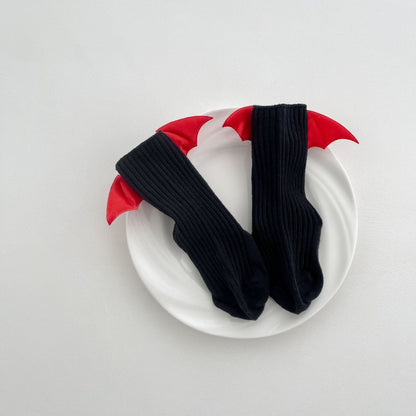 ベビー用靴下・タイツ Black Wings / One Size ハロウィンコスチューム マスコット付きソックス靴下【mh0010544】