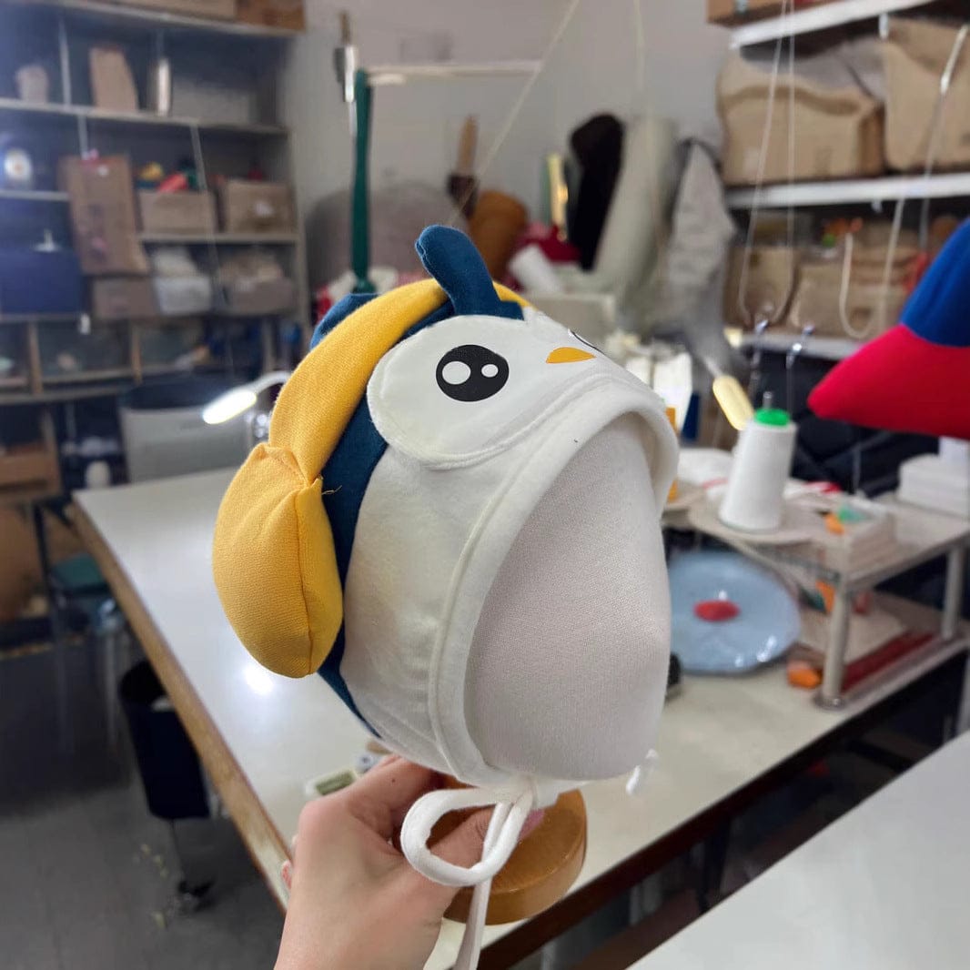 半袖ロンパース ベビーロンパース ペンギンコスチューム半袖ボディスーツ+帽子+お魚ポシェットセット【mh0009087】