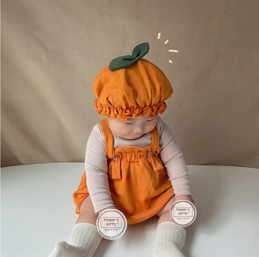 ノースリーブロンパース ハロウィンコスチューム パンプキンロンパース+帽子セット【mh0010540】